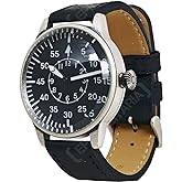 Mil-Tec Vintage Aviator Watch Black Dial Quartz Mens Flieger Pilot World War 2 Wristwatch