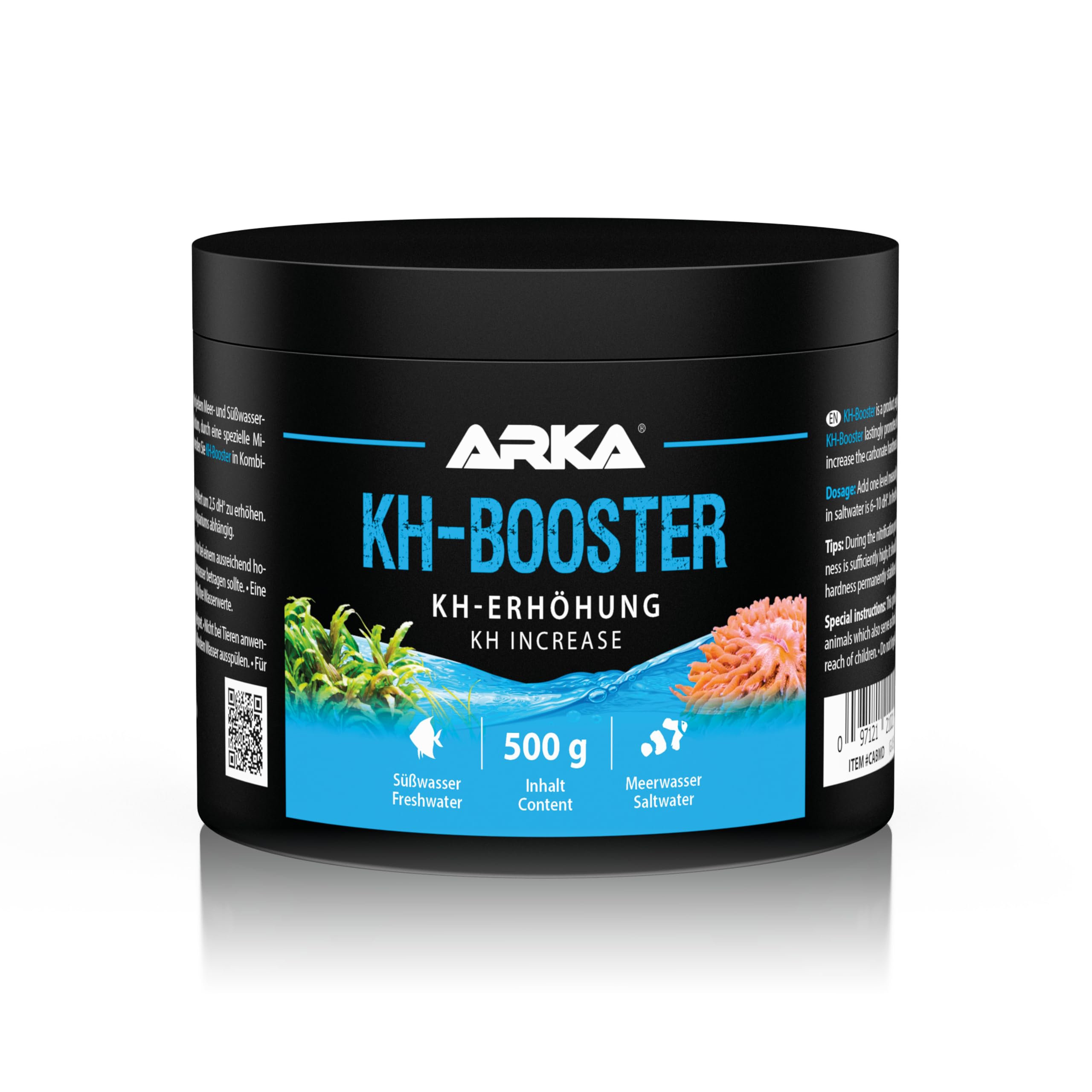 KH Booster – ARKA Carbonate Hardness Powder 500 g – raises KH & stabilises pH in freshwater & marine tanks – protects biofilter & supports nitrification – ideal for soft water, shrimp & reef aquariums