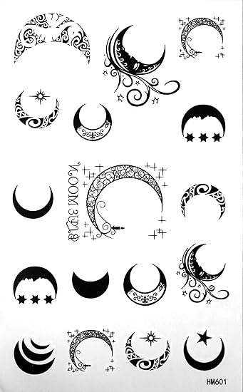 Buy Latest New Design Temporary Tattoos Waterproof Moon Totem Star Fake Tattoo Online At Low Prices In India Amazon In