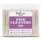 The Frugal Smoker Soft Cotton Pipe Cleaners &ndash; 200 Count Bag &ndash; 6 Inch Standard Pipe Cleaners for Daily Maintenance &ndash; Flexible Absorbent Cleaning Tools