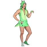 Fun Costumes Men's Sexy Dino Halloween Costume Romper | Adult Dinosaur Suit | Great for Parties and Halloween Events