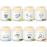 Candles Gift Set,8 Pack Long Lasting Soy Candles for Home,Natural Aromatherapy Candles with Relaxing Scents,Perfect Spa Gifts for Women