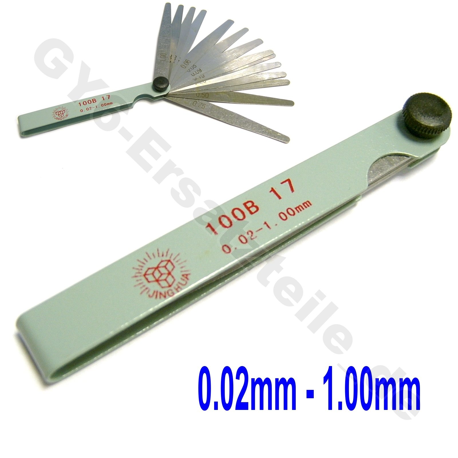 METRIC FEELER GAUGE 0.02 1MM 17 BLADES THICKNESS GAP FILLER MEASURING