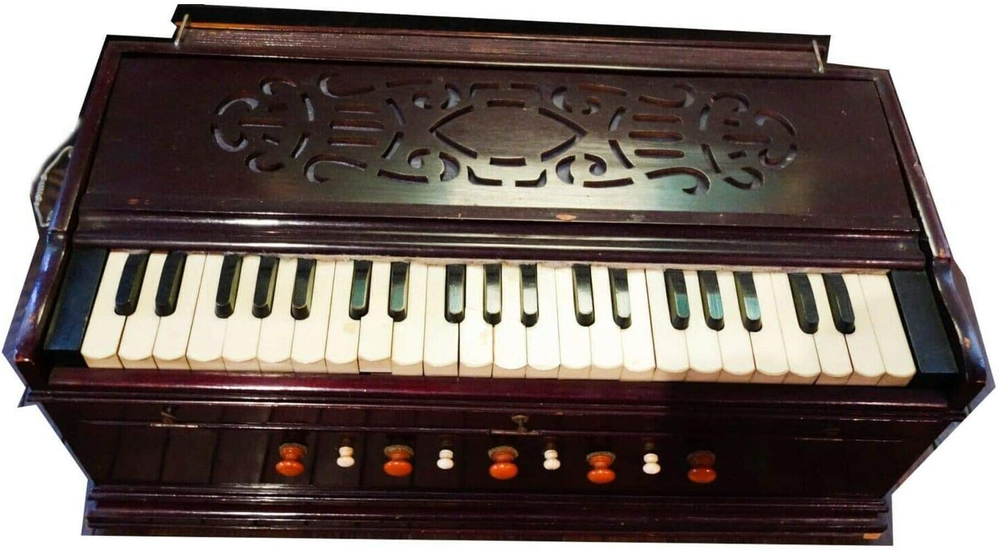 Beautiful Bina Harmonium No 10 1/4 octaves 5 stops 1 extra note double bellow Reeds