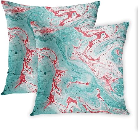 Amazon Co Jp Lichtion クッションカバー 2枚セット 水彩画 クラゲ イラスト 壁紙 シームレスパターン カラー 装飾 ソフト 寝室 ソファ 枕カバー クッション ソファ 20 X 20インチ 18 X 18 ホーム キッチン