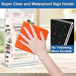 Acrylic Sign Holder 5.5 x 8.5, 10 Pack Double-Sided