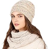 Gvhntk Womens Scarf Beanie Hat Set for Women Thick Winter Knit Hat Scarfs fot Cold Weather