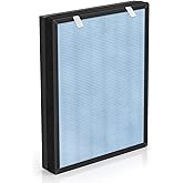 HSP002 Replacement Filter Compatible with Air Purifier Filters HSP002 Smart True 2.0, 4-IN-1 Stage Filtration H13 True HEPA Air Cleaner for Large Room and Home, Carbon to Remove Odor, 1 Pack