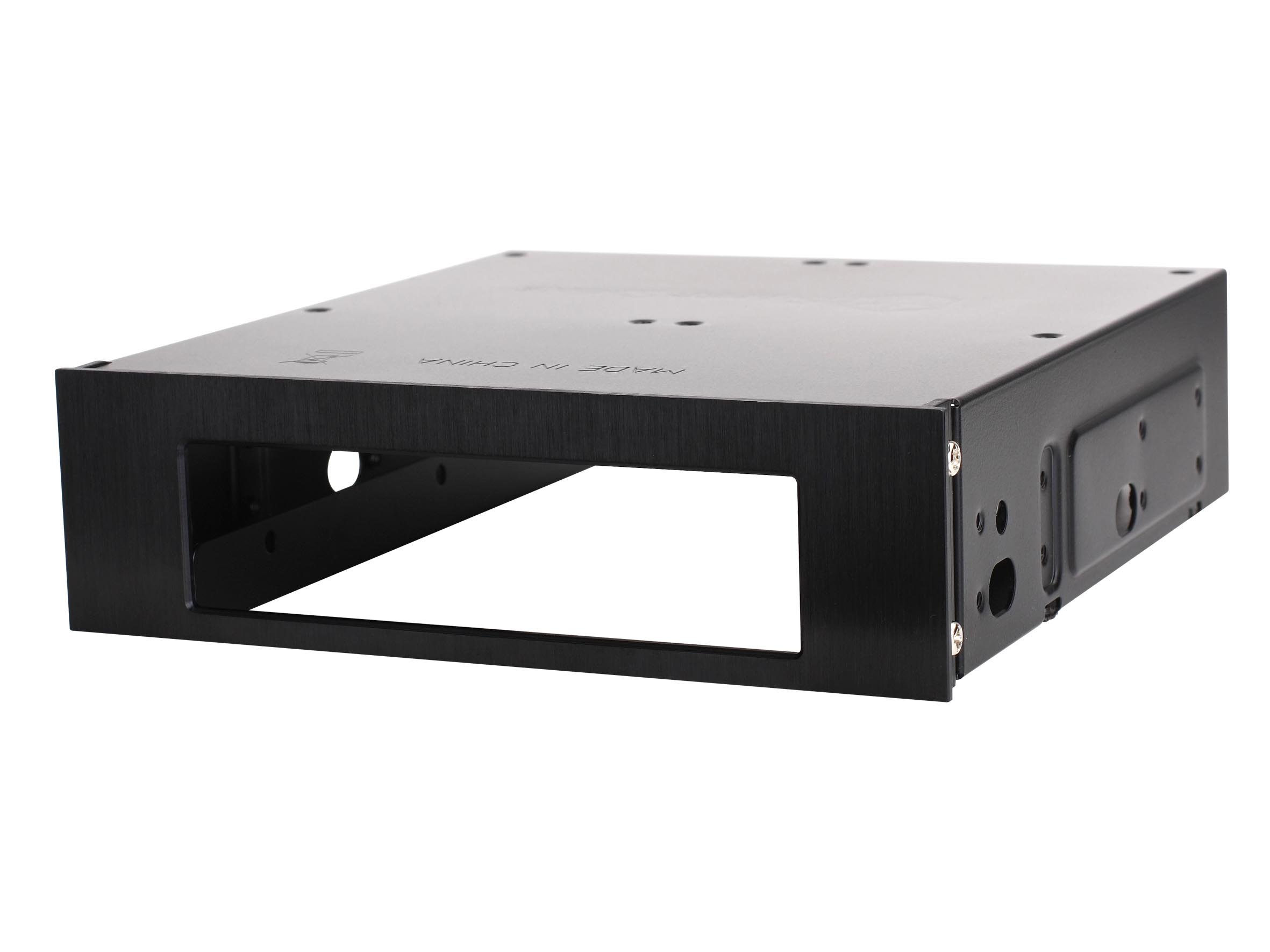 SilverStone SST-FP55B - 5.25 Inch to 3.5 Inch + 2x 2.5 Inch alu. Front Bay Bracket Adapter, black
