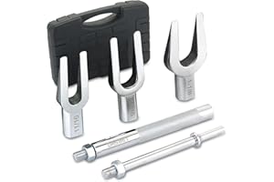 DASBET Ball Joint Separator Tie Rod Tool Set 5PCS Pickle Fork Kit with Ball Joint, Tie Rod, and Pitman Arm for Cars and Light Trucks (Black)