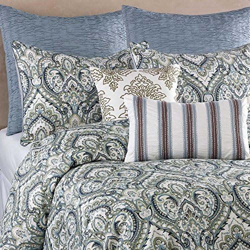 Bluestone Court European Size Pillow Sham from the Belmont Bedding Collection in a Blue Color