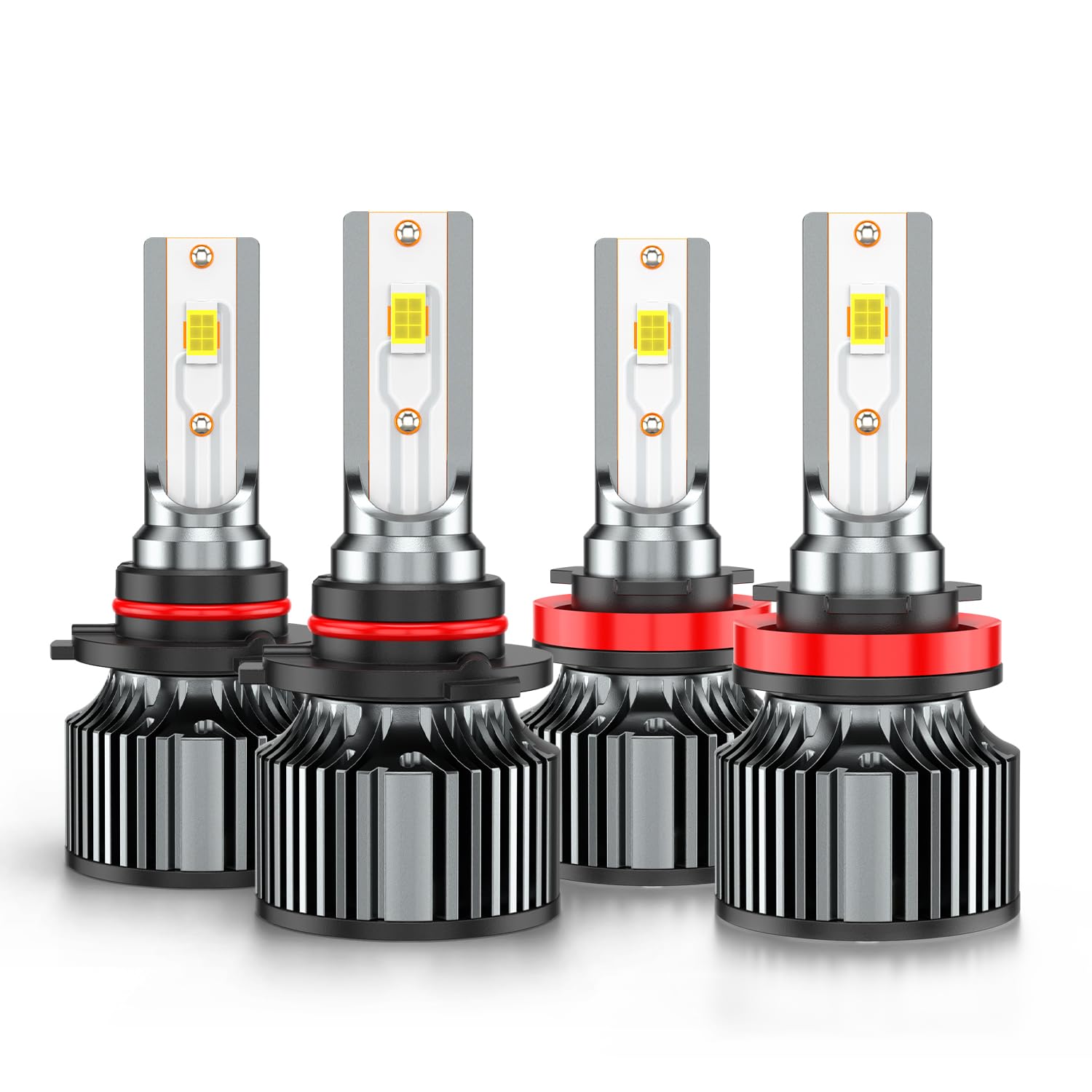 Photo 1 of AHXLRLS Compatible for Jeep Grand Cherokee High Low Beams 2011 2012 2013 2014 2015 2016 2017 2018, 6500K White Powersports Light Bulbs, Plug and Play, for Off-Road Use, Pack of 4