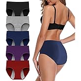 JojoQueen Period Underwear for Women Menstrual Panties Cotton Postpartum Easy Clean Teens Brief