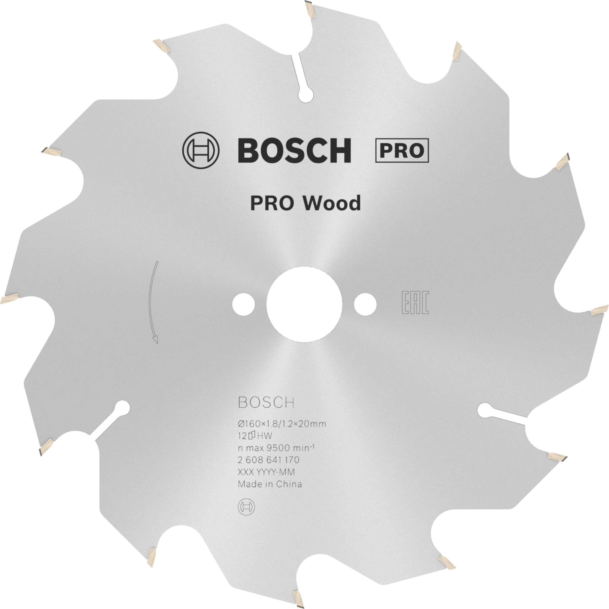 Bosch 1x PRO Wood Circular Saw Blade for Corded Hand-Held Circular Saws (for Softwood, Hardwood, Ø mm, Professional Accessory Hand-Held Circular Saw)