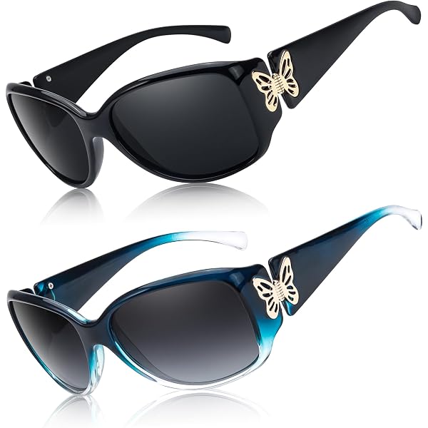Women\'s Polarized Butterfly Sunglasses UV400 Protection Retro Shades 2 Pack Women main image 4