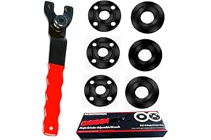 HOBEREROK Angle Grinder Wrench Grinder Spanner Wrench Grinder Flange Nut 5/8-11 6 PCS Compatible with Makita Dewalt Milwaukee Metabo Bosch Ryobi Black Decker Grinder Parts