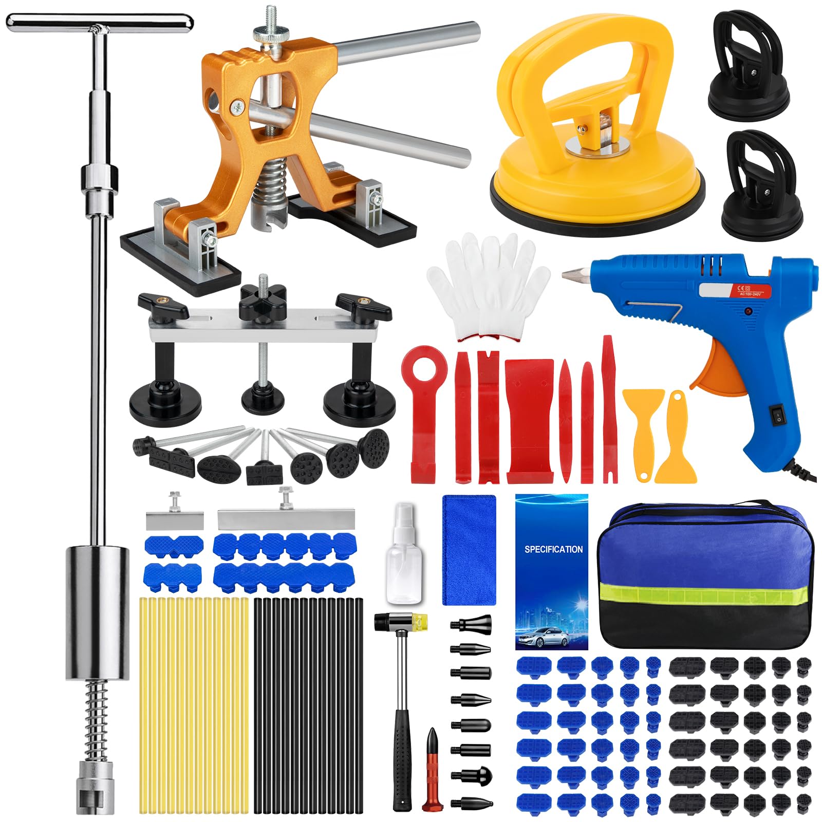 Photo 1 of Brifara Dent Puller Remover Kit for Car, Professional Paintless Dent Removal Tools Kits, Hail Dent Suction Pullers for Auto Body SUV Damage DIY Repair