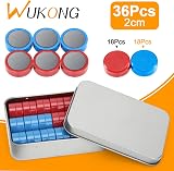 Wukong 24 Pack Round Magnets 30mm Blue Red Whiteboard Fridge(Magnetic) view 4