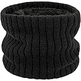 HOPSOOKEN Kids Fleece Neck Warmer Gaiter Winter Scarf for Boys Girls Windproof Soft Thermal Infinity Scarf for Cold Weather