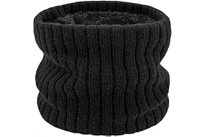 HOPSOOKEN Kids Fleece Neck Warmer Gaiter Winter Scarf for Boys Girls Windproof Soft Thermal Infinity Scarf for Cold Weather
