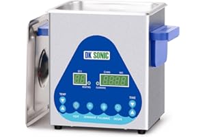 DK SONIC Ultrasonic Cleaner 2L,60W Professional Ultrasonic Jewelry Cleaner with Heater&Timer,Digital Control&Basket, Multiple Functions for Jewelry,Glasses,Chains, Watches