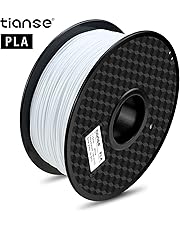 TIANSE Bianco Filamento PLA per stampanti 3D /penne 3D, 1,75 mm, precisione dimensionale +/- 0,03 mm (2,2 lbs.)