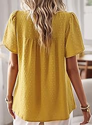 Falechay Summer Tops Tunic Tops Crew Neck Short