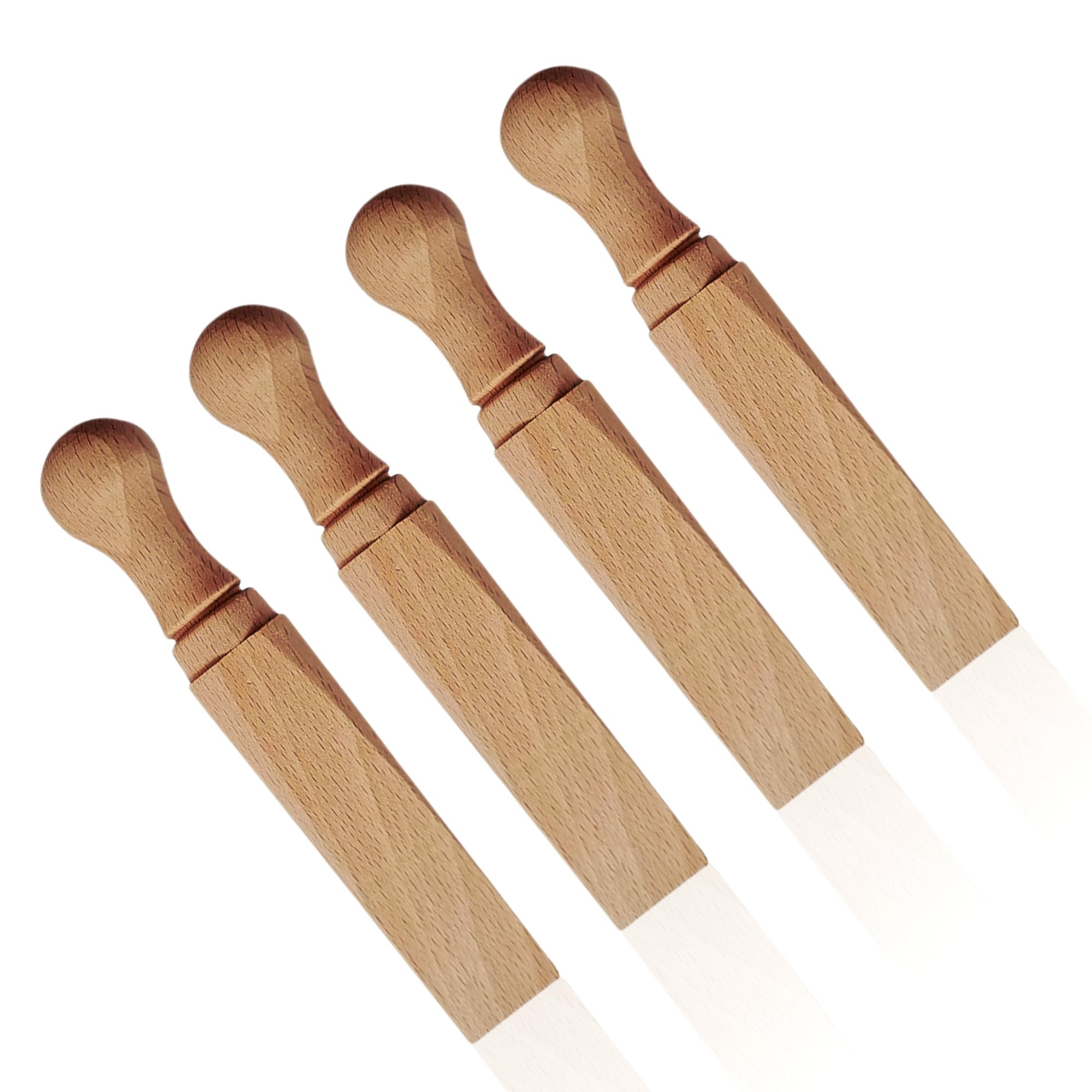 4X Wooden Door Wedge Beech Wood Door Stopper Jammer Pack of 4 Natural BPA and Plastic Free - by ADAM Deals