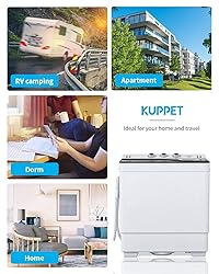 KUPPET Compact Twin Tub Portable Mini Washing