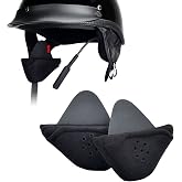 Generturbo Half Helmet Ear Pads Speaker Pockets for Cardo | Fits 1/2 Motorcycle Half Helmet Speaker Pouch/Cover for Cardo Packtalk Edge for Cycling Wind Noise Reducer &amp; Ear Protection