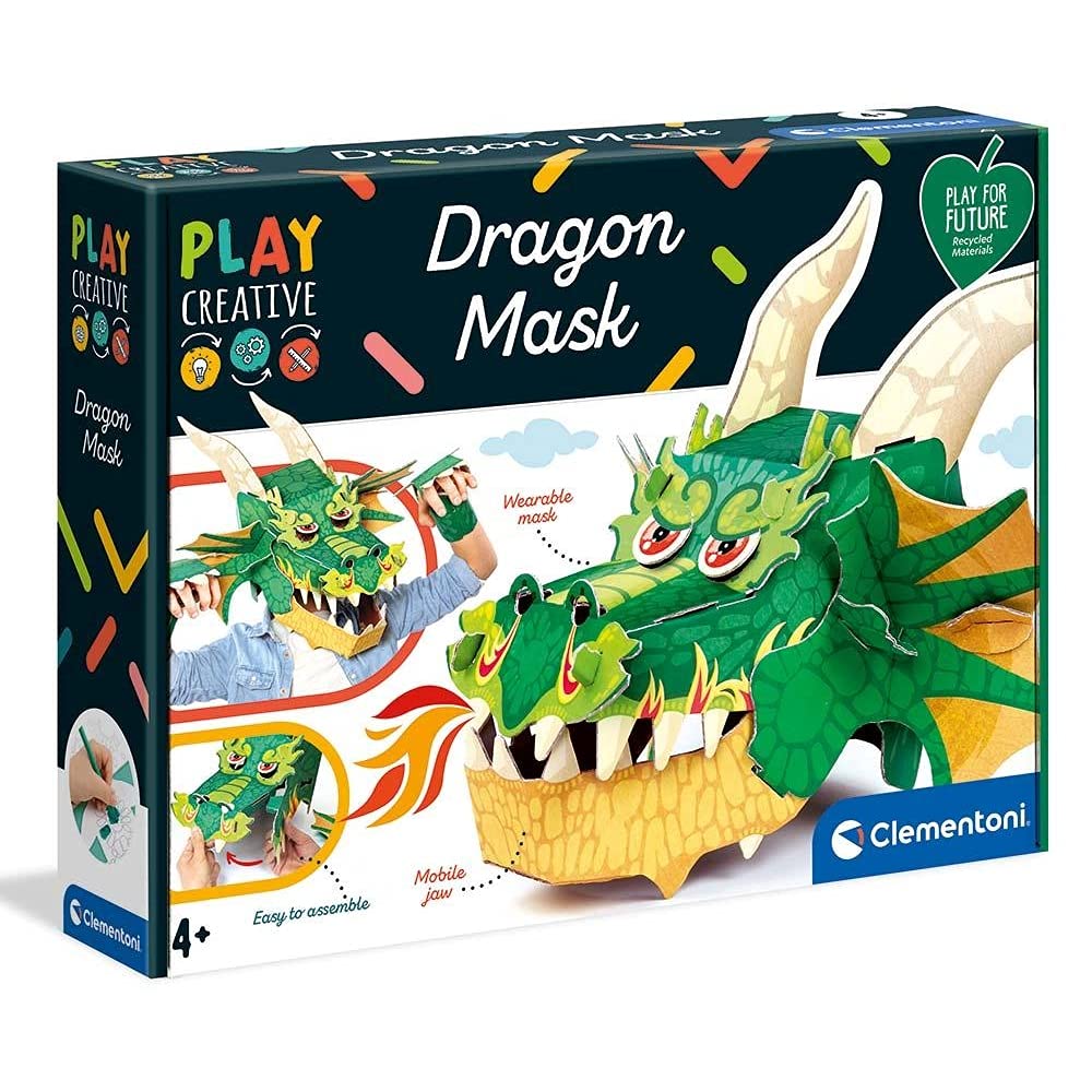 Clementoni 18578, Big Mask Dragon toy for Children Ages 4 years Plus, Multi-coloured