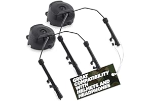 TESORRIO ARC Rail Adapter for Tactical Headsets – Compatible with Peltor Comtac II/III, Earmor M31/M32, Sordin – Fits FAST, MICH, EXFIL Helmets – Airsoft, Range, Law Enforcement – Secure Mount, No Tools Needed
