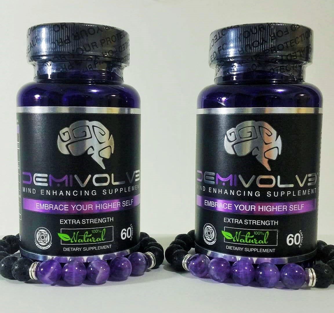 2-Pack DemiDUO Value Bundle Best 100% Vegan Nootropic Demivolve Mind Enhancing Pill Brain Booster Bacopa Supplement