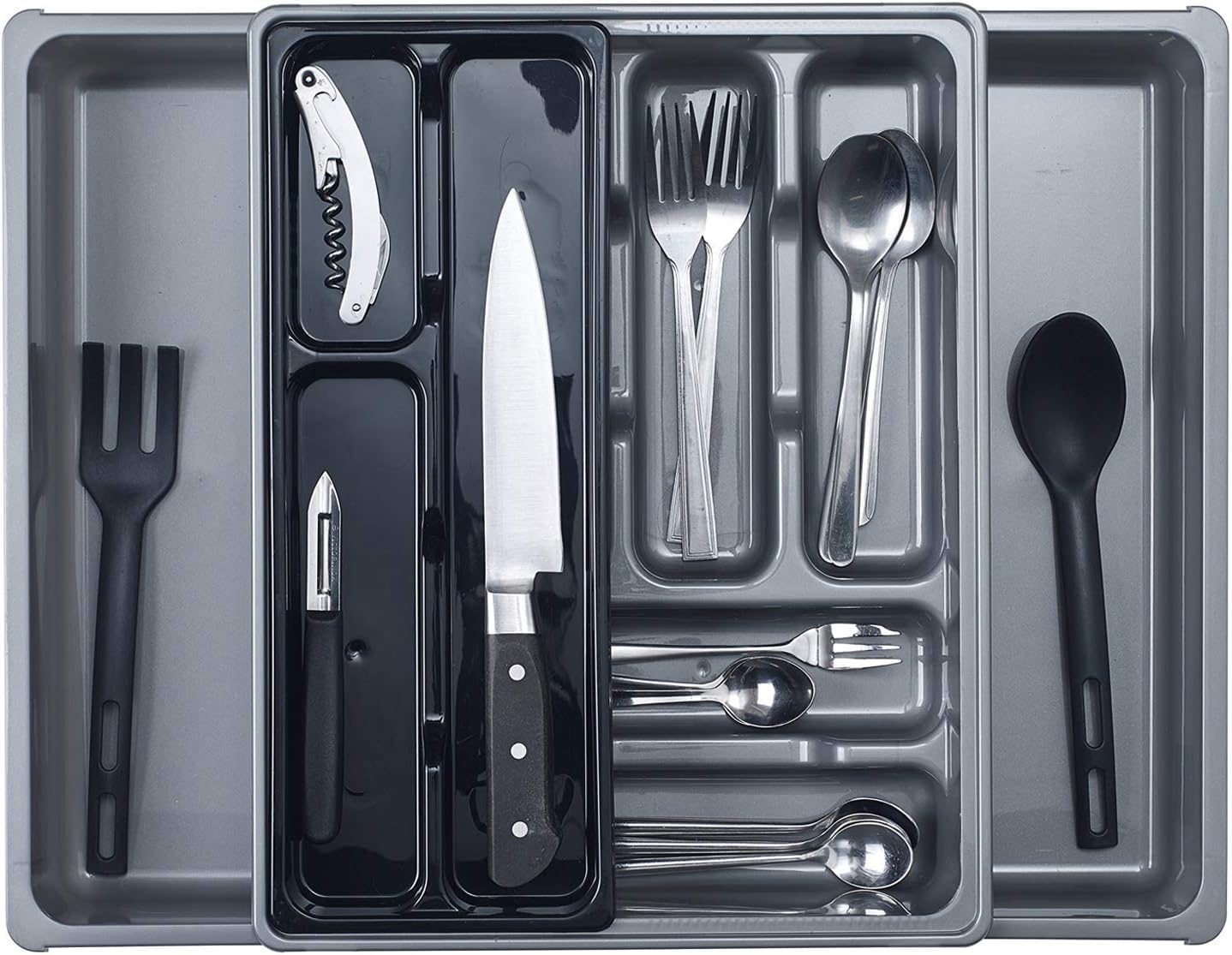 Adjustable Kitchen Drawer Organizer Expandable Silverware Organizer