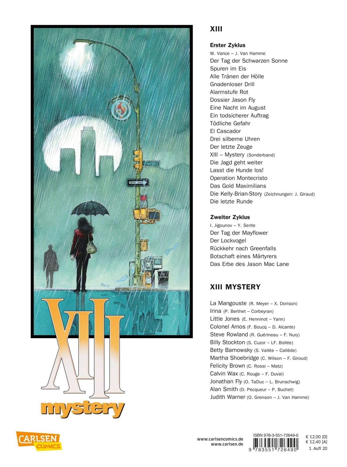 Xiii Mystery 13 Judith Warner 13 Amazon De Van Hamme Jean Grenson Olivier Sachse Harald Bucher