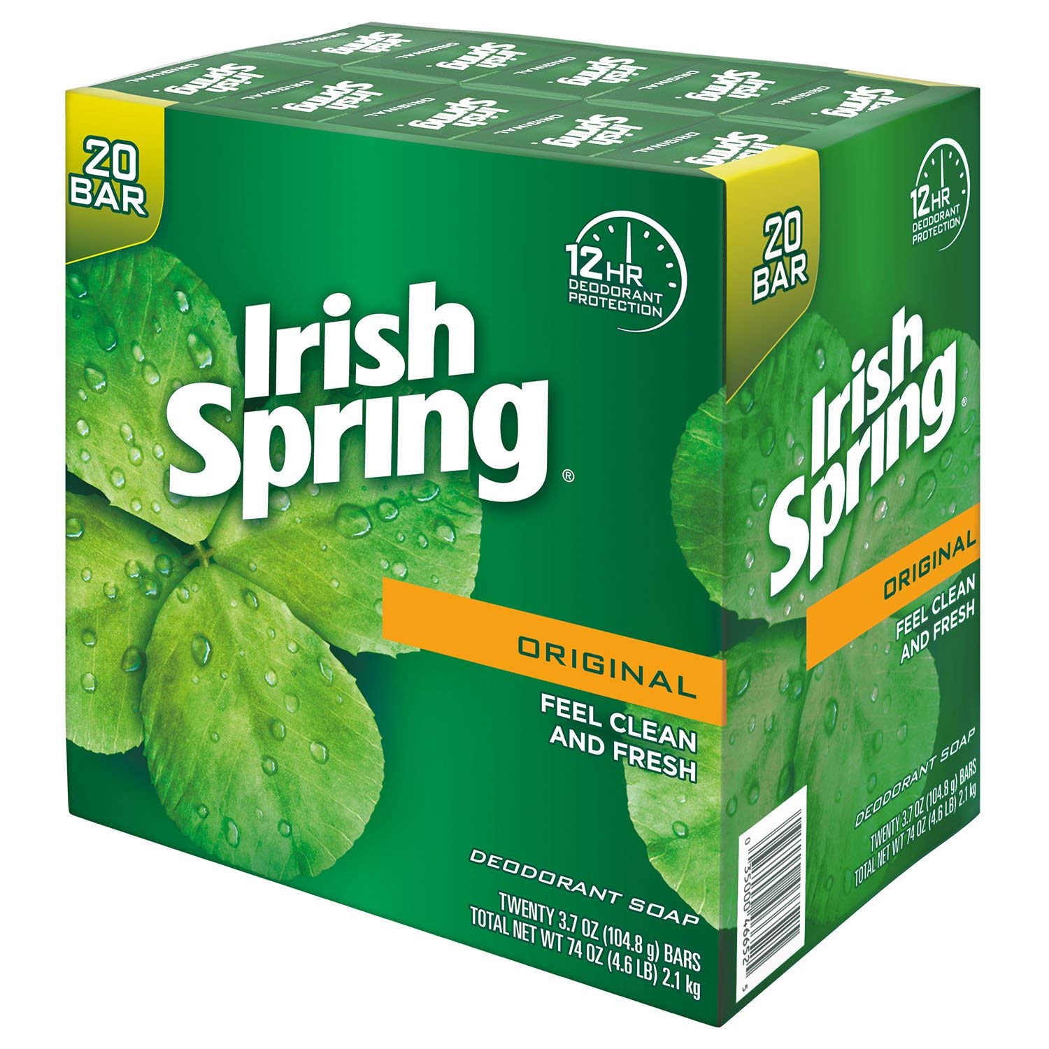 Irish Spring Deodorant Soap Original Scent - 20 ct: Health & Personal Care