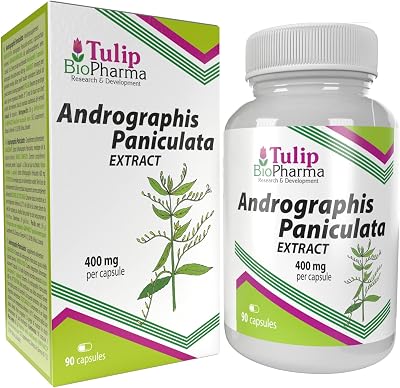 Tulip Biopharma Andrographis Paniculata 400mg 90 Capsules 3rd Party Lab Tested