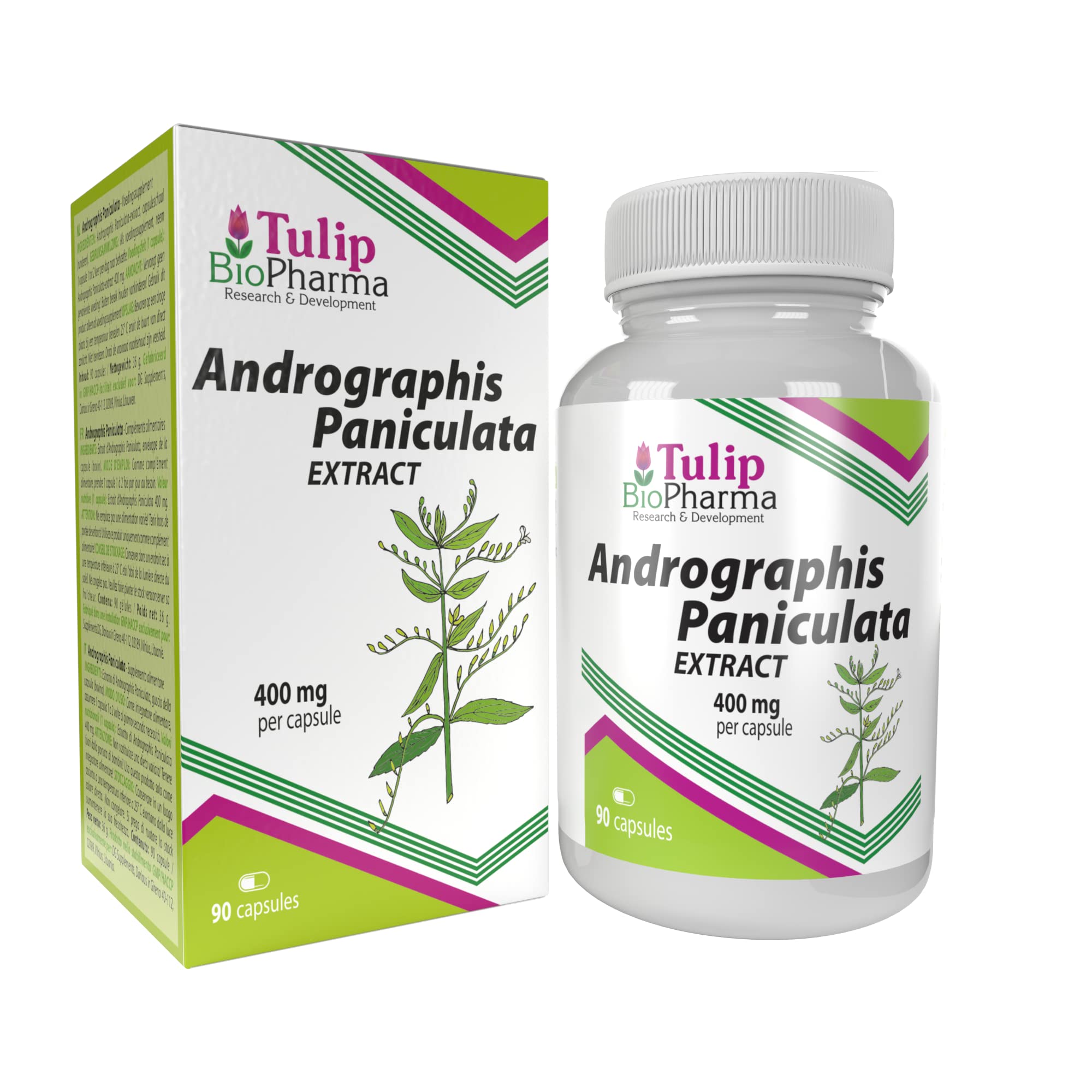 Andrographis Paniculata 400mg 90 Capsules, 3rd Party lab Tested, High Strength Supplement