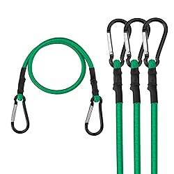WORKPRO 24 Inch Bungee Cord with Hooks, 4 Pack
