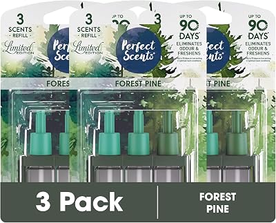 Perfect Scents 3 Scents Air Freshener Refill 3 Pack Compatible with Forest Pine