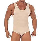 Daytain Mens Full Body Shaper Slimming Compression Bodysuit Shapewear Thigh Slimmer Tummy Control Fajas Para Hombres