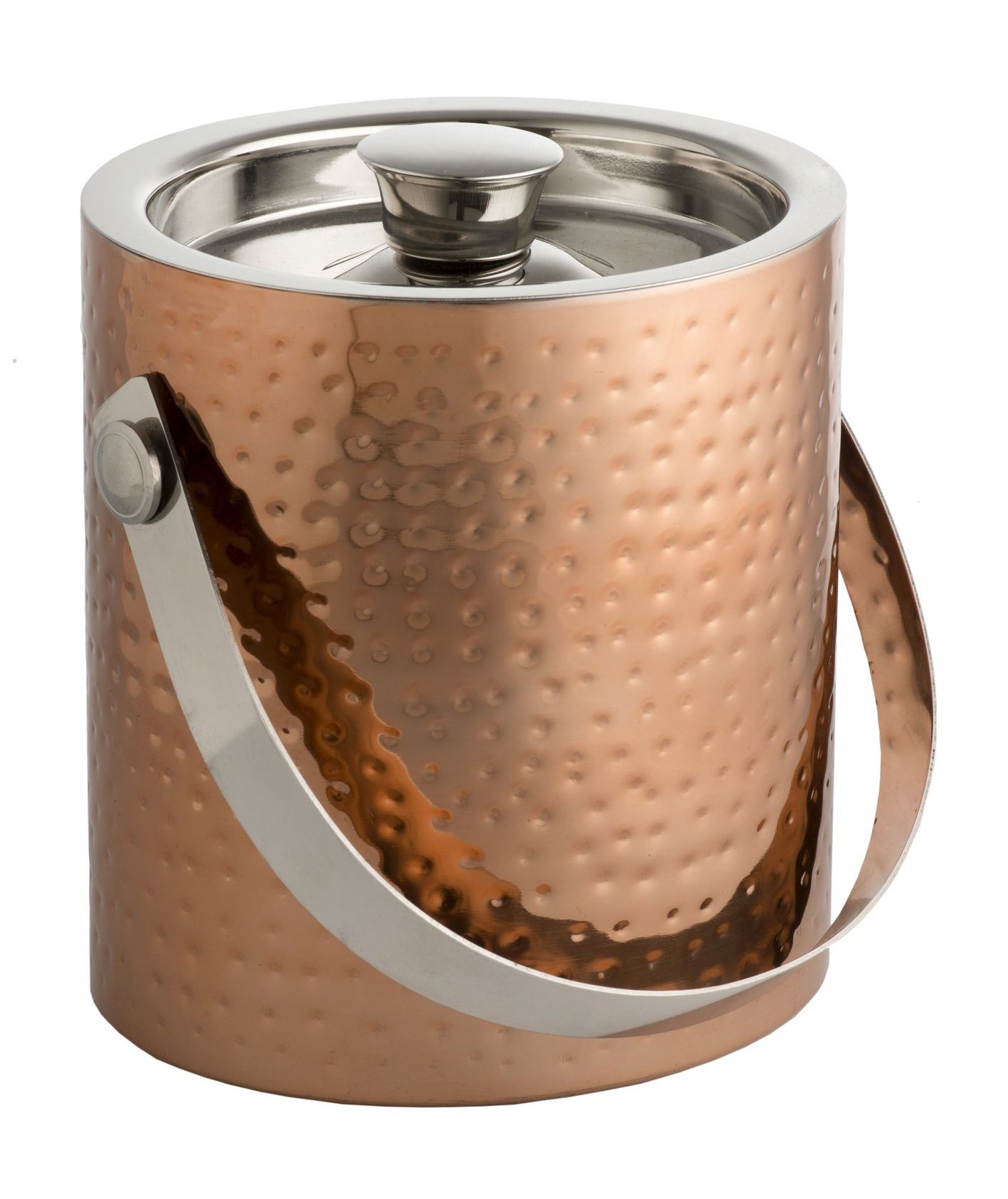 Ice Bucket 15Cm Copper Hammered