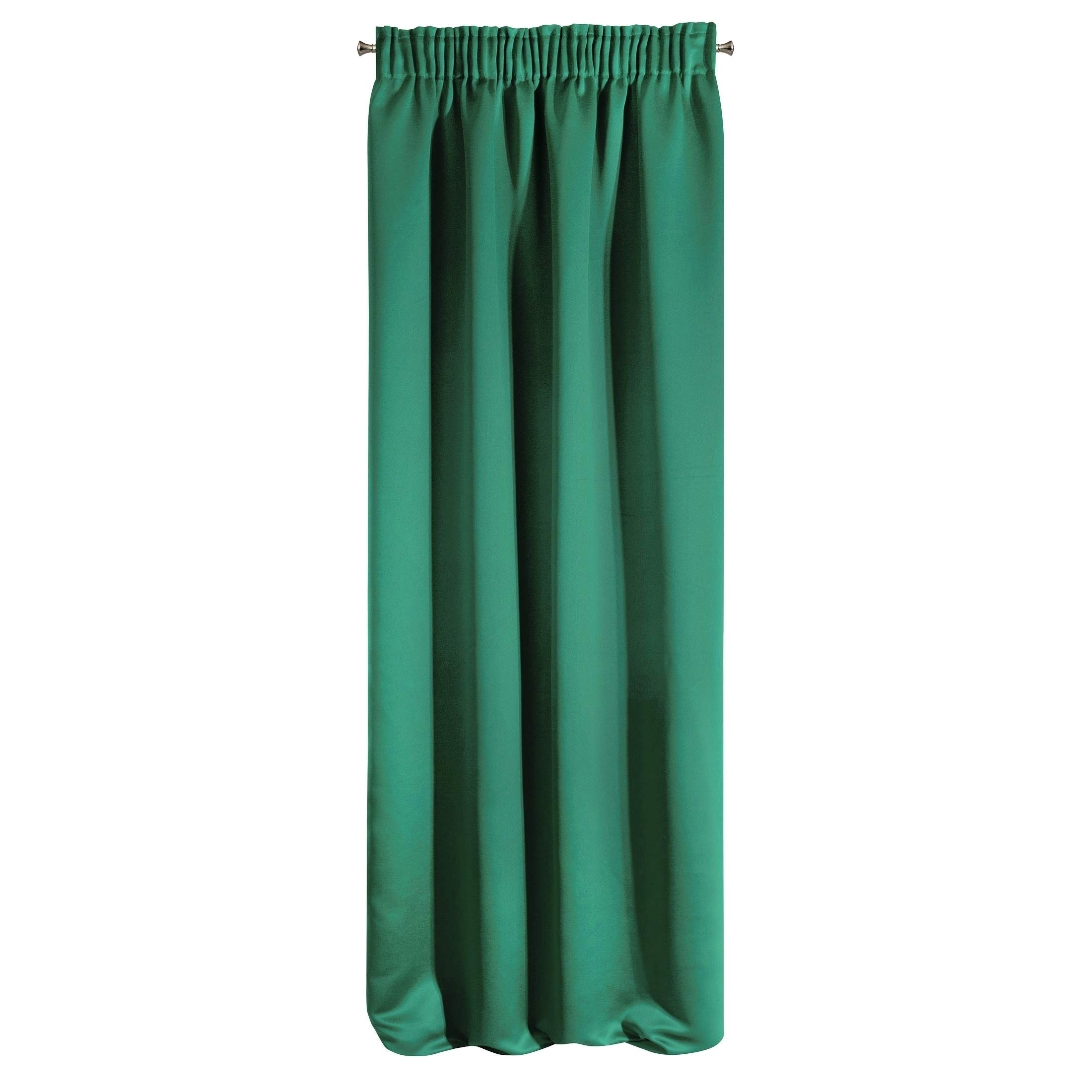 Eurofirany Smooth Blackout Blackout Ruffle Tape Soft Curtains Modern Simple Bedroom Children's Room Living Room Polyester Dark Green 135 x 270 cm