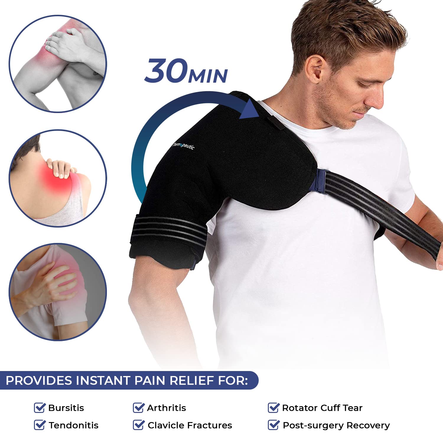 Mua Compression Shoulder Ice Pack Gel Wrap for Shoulder Pain Relief ...