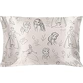 Jay Franco Satin Pillowcase - Standard Size 20x30 Inch Silky Soft Premium Pillow Cover, Beige - Disney Princess