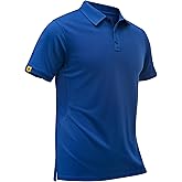 ZITY Men's Golf Shirts Short Sleeve Collared Polo Shirts for Men Moisture Wicking Solid Tennis Shirt