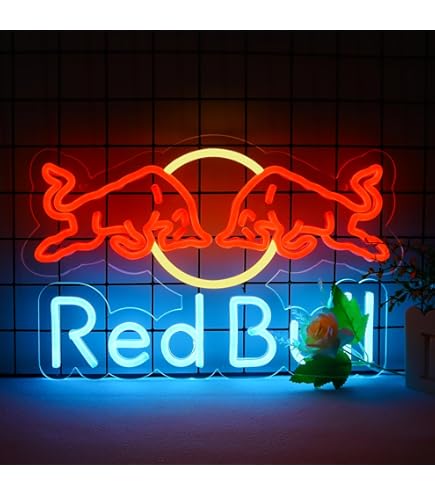 Red Bull ネオン看板 Red Bull Neon Light, Red Bull Light Sign, Red Bull Logo, Red