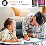 Jsdoin 24 Coloring Pens Fineliners Dual Tip Markers Kids Adults Drawing view 4