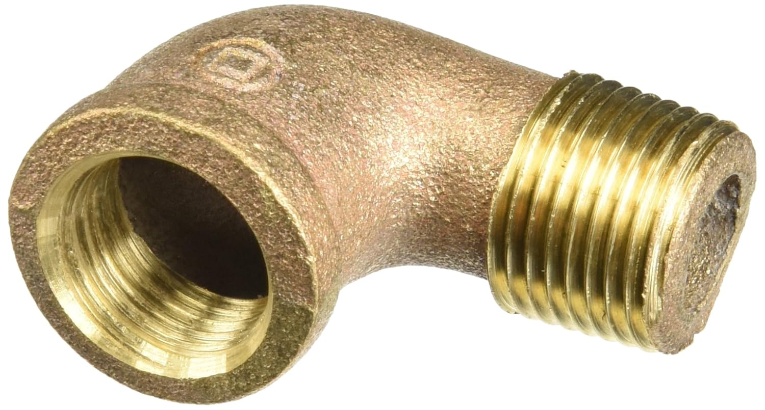 Anderson Metals 3811608A 38116 Red Brass Pipe Fitting, 90 Degree