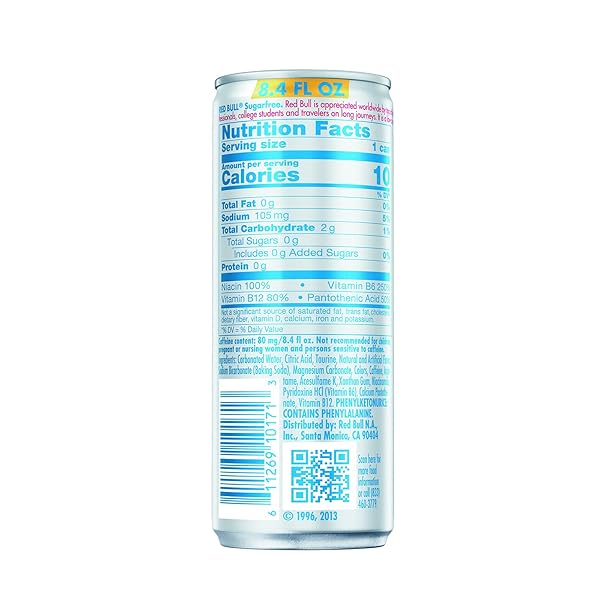 RED BULL SUGARFREE ENERGY DRINK, 8.4 OZ